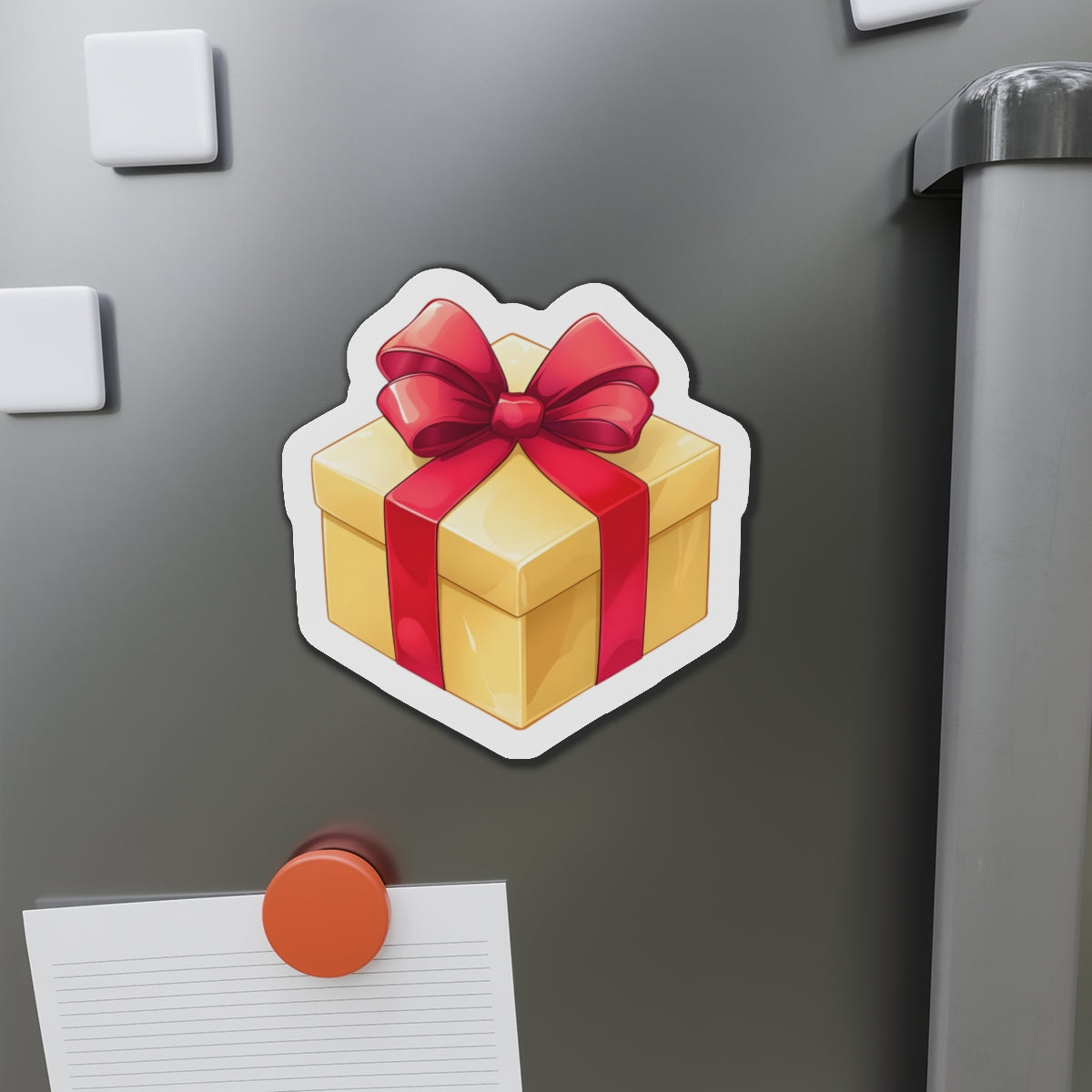 Die cut magnet - the vintage gift box