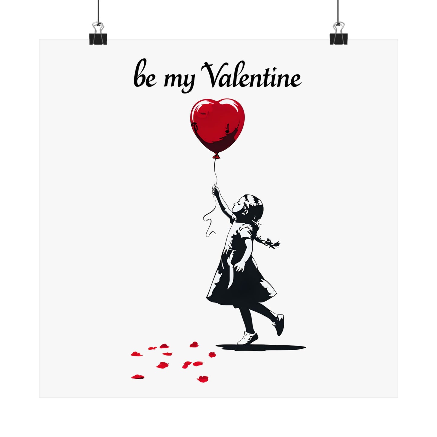 Poster - be mine balloon