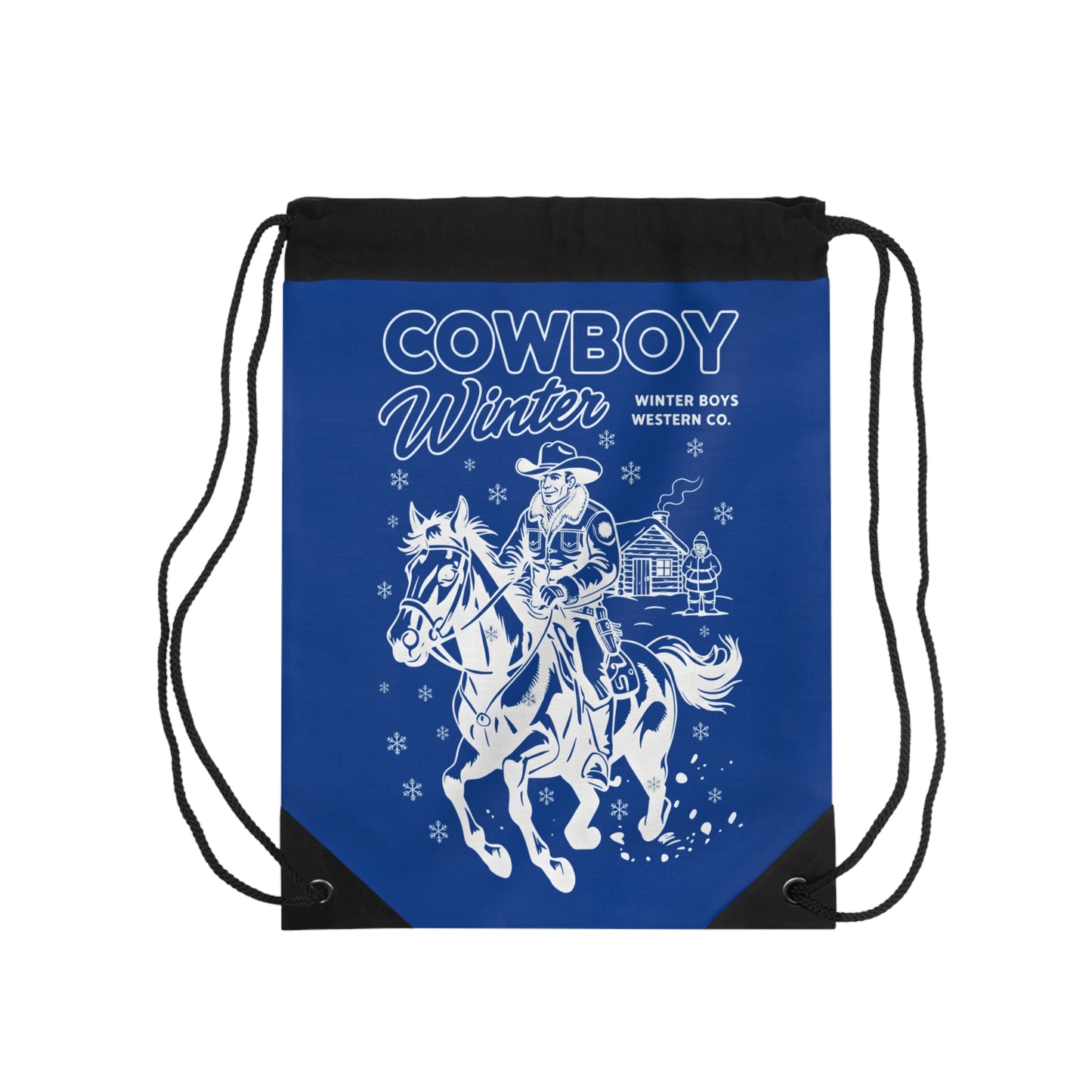 Drawstring bag - cowboy's Winter authentic