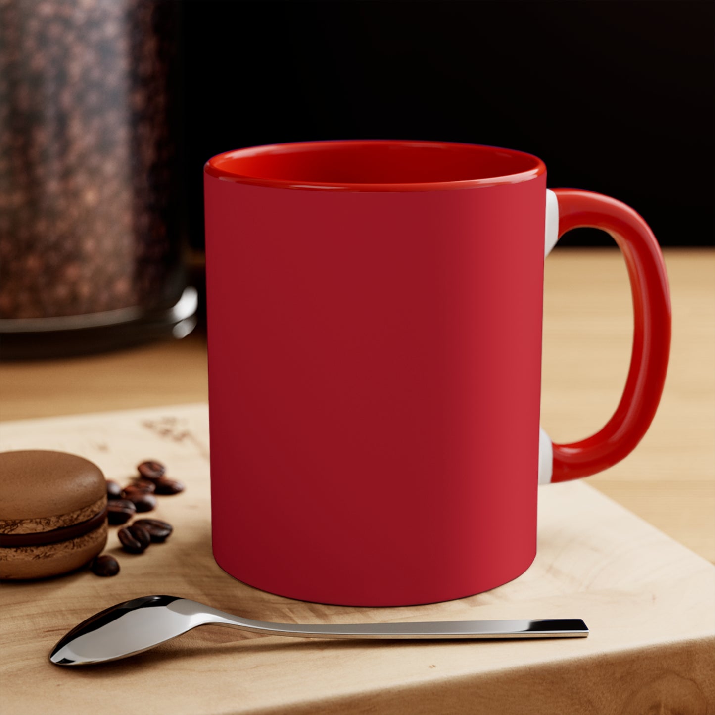 11 oz Red mug - vintage Love stamps