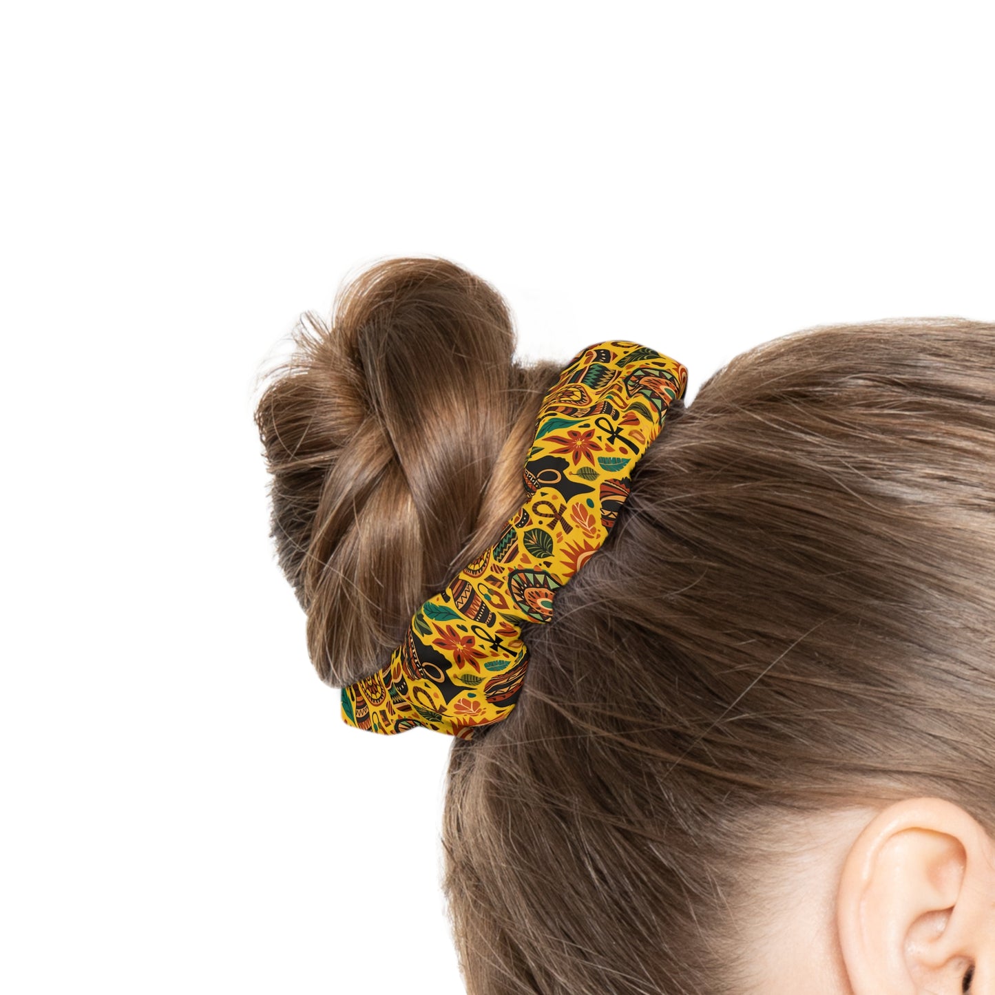 Scrunchie — Boho Afrocentric Tribal Illustration Pattern