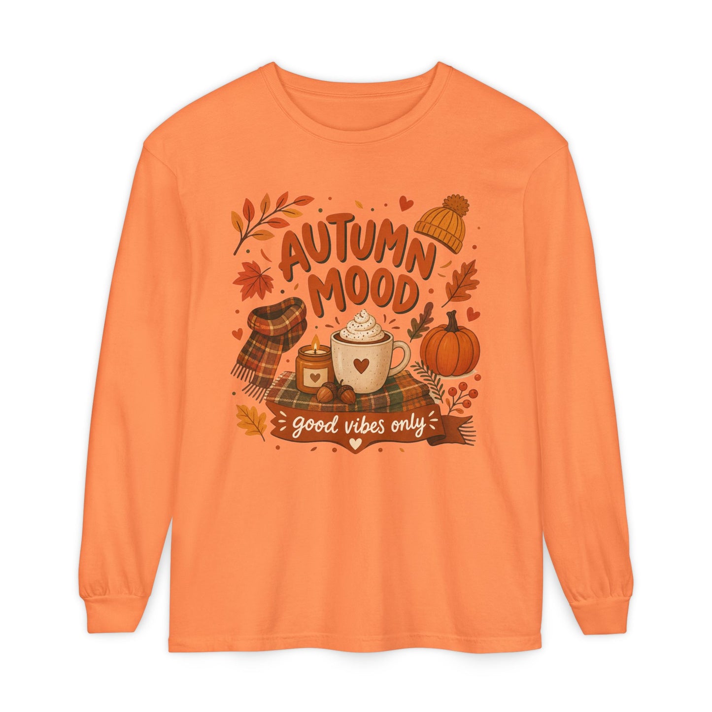 Cute Autumn Aesthetic Long sleeves t-shirt Design for Fall Lovers and Cozy Season