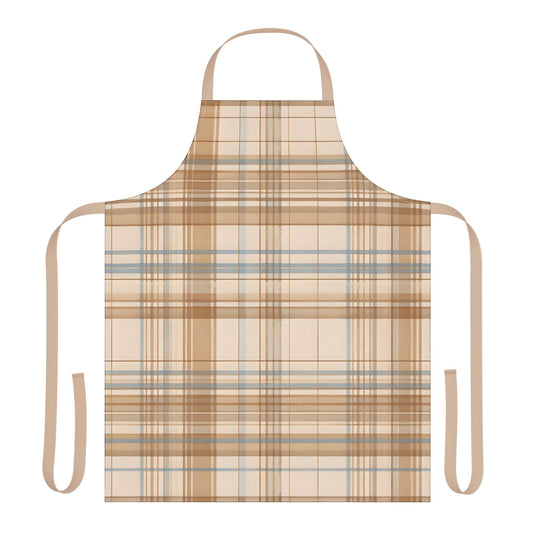 Apron - Elegant Beige Tartan Seamless Tile