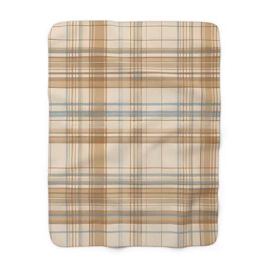 Blanket - Elegant Beige Tartan Seamless Tile