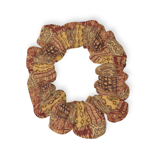 Scrunchie - African Inspired Tribal Mosaic Pattern