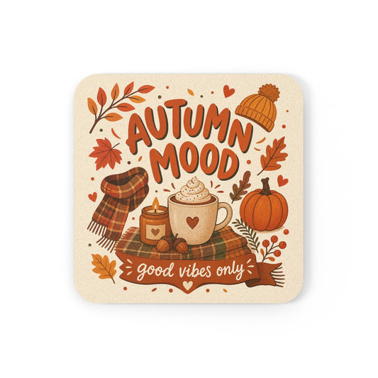 Cute Autumn Aesthetic coaster Design for Fall Lovers and Cozy Season