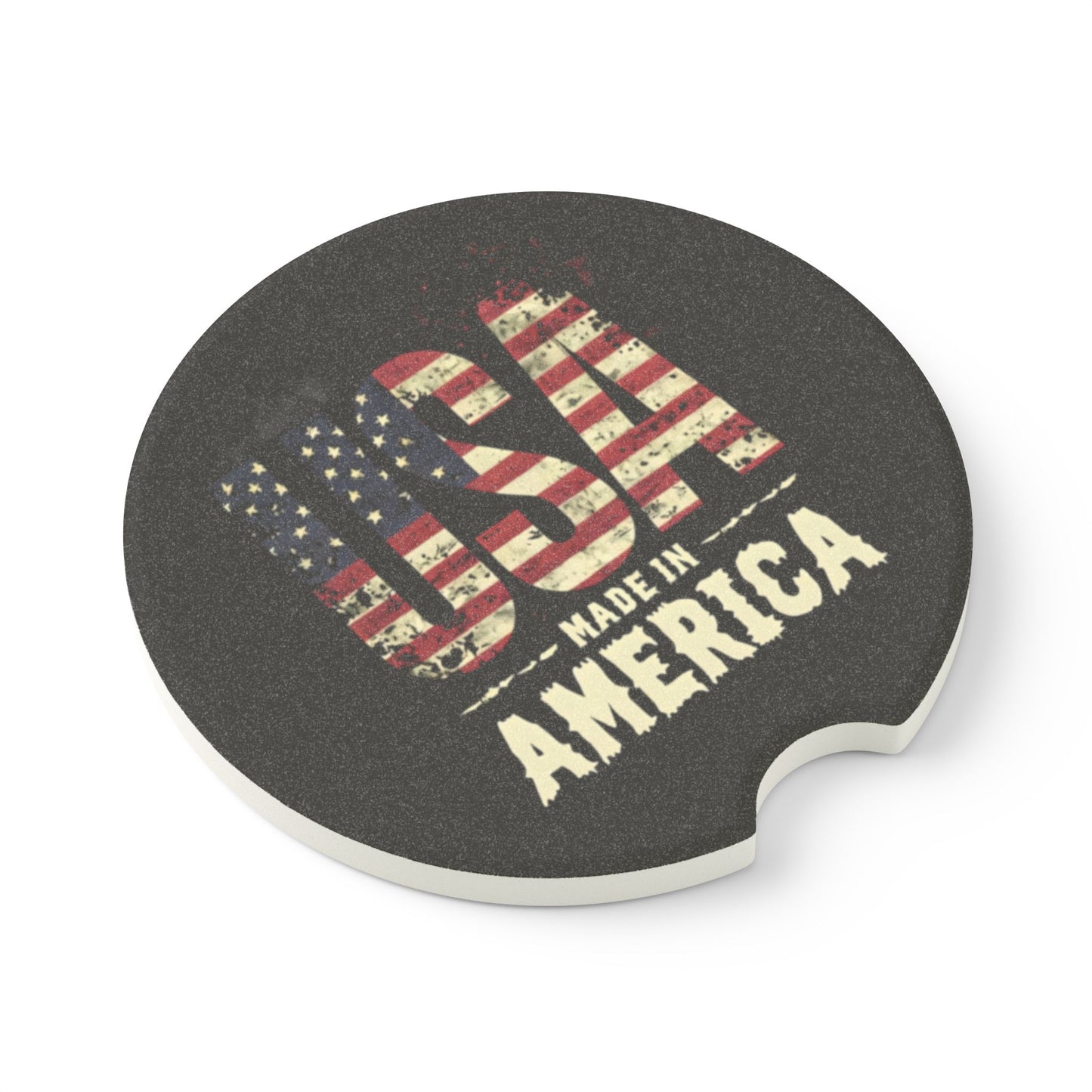Soapstone car coasters - vintage made in USA