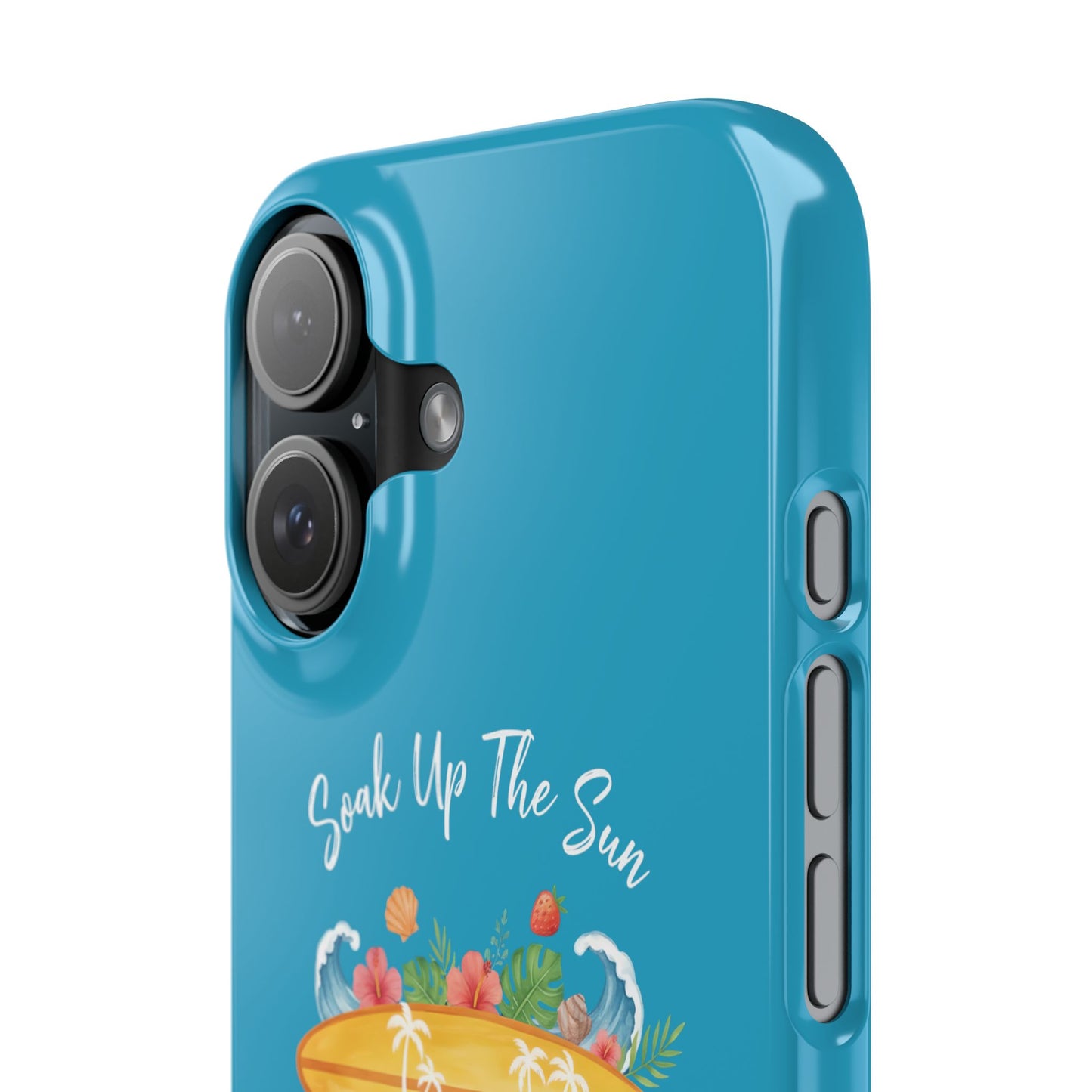 Slim iphone case - Tropical Surfboard Summer Quote Art