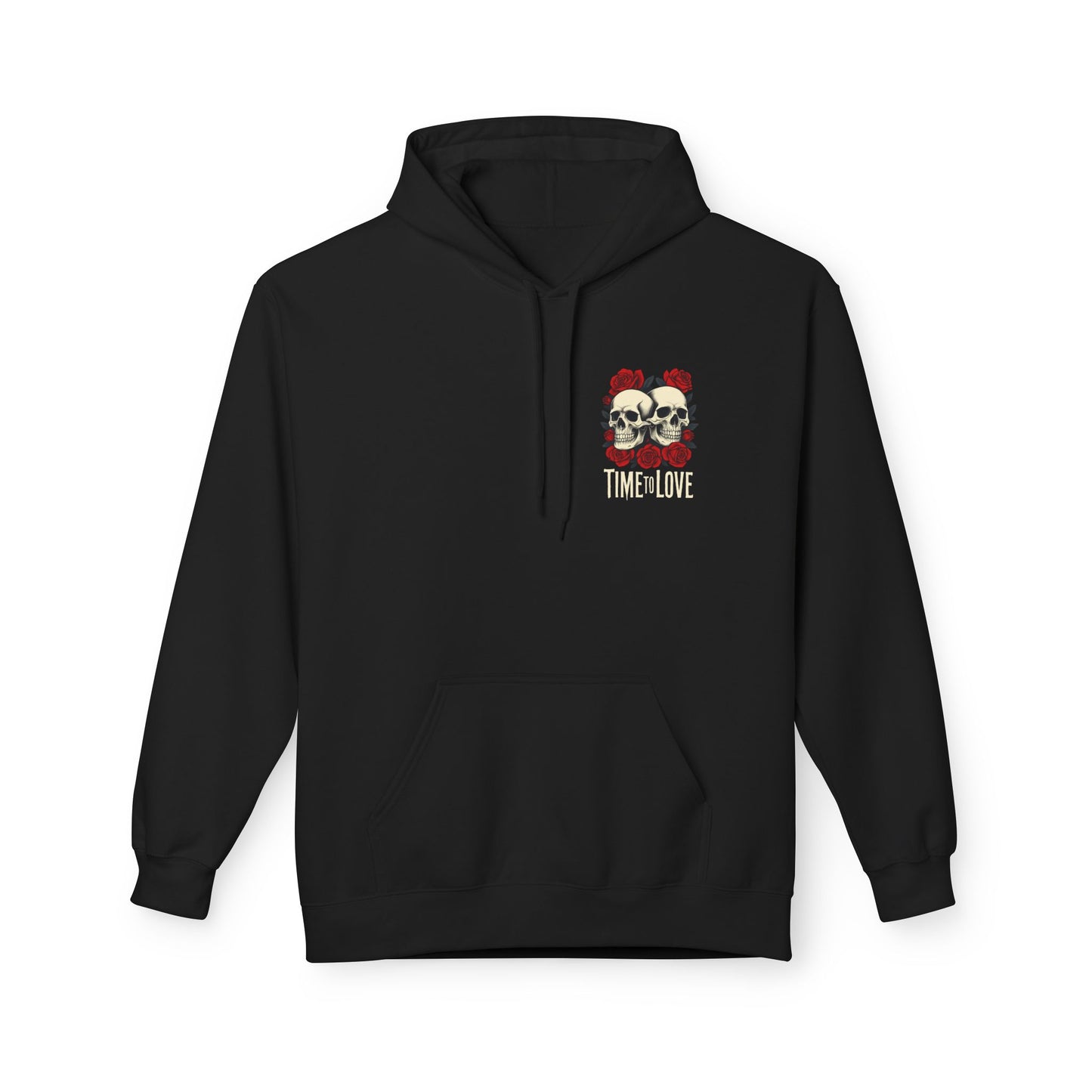 Hoodie - gothic skull love couples