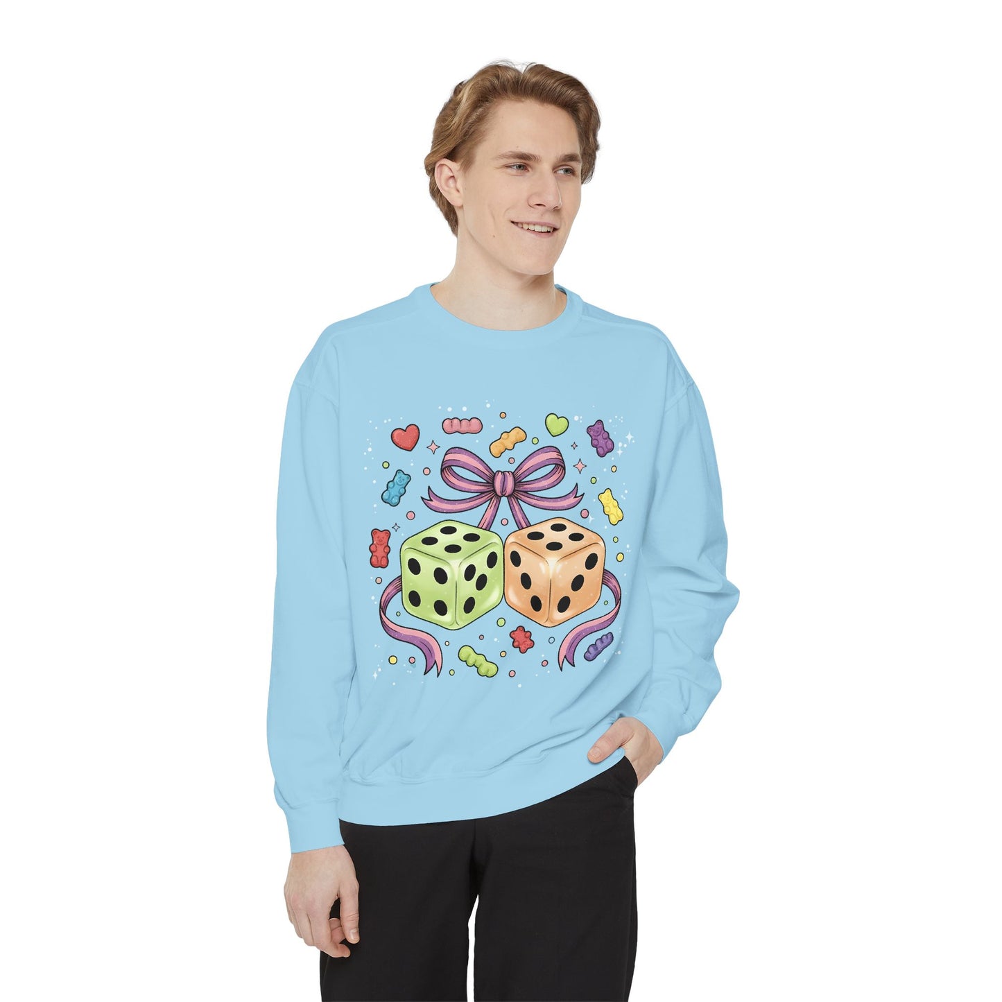 Sweatshirt - Whimsical Dice and Gummy Bears