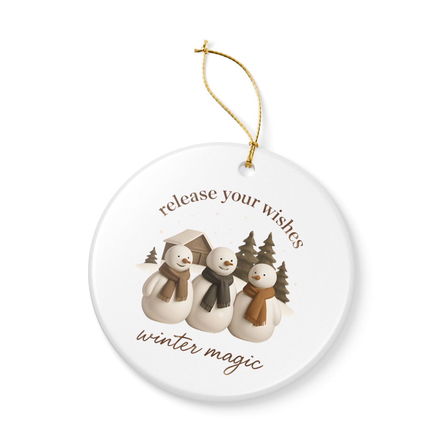 The Three snow men - ceramic ornament