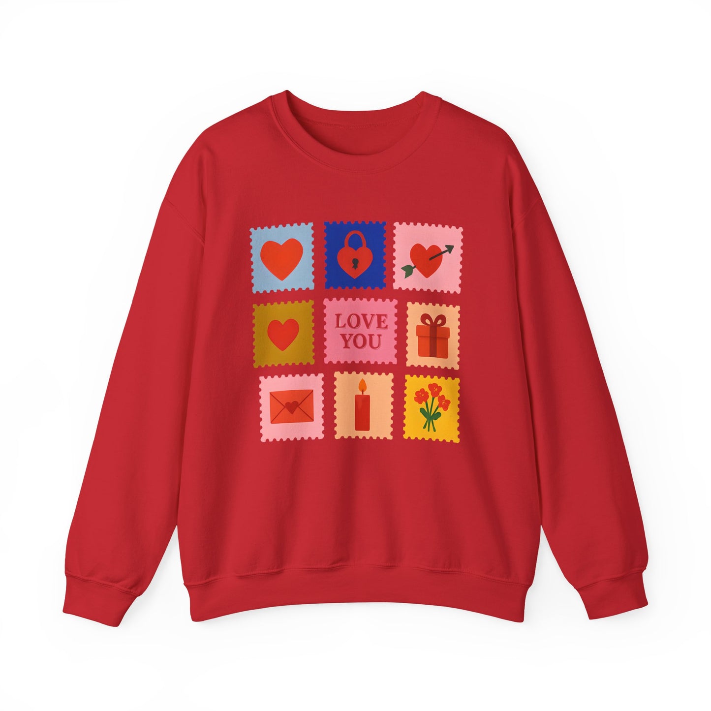 Sweatshirt - vintage Love stamps