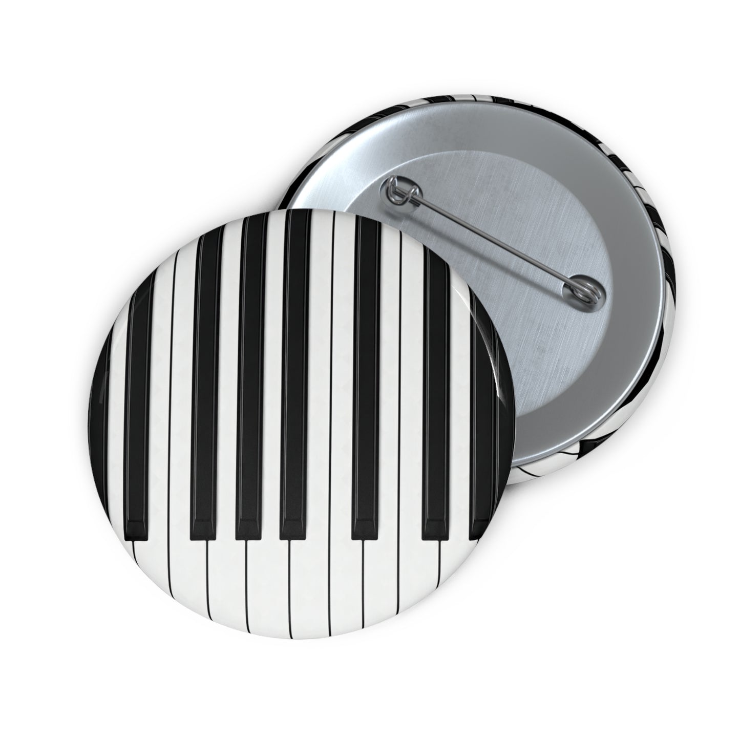 Authentic Miniature Piano Keyboard Pattern pin - High-Contrast Minimalist Design for Pianists and Musicians .