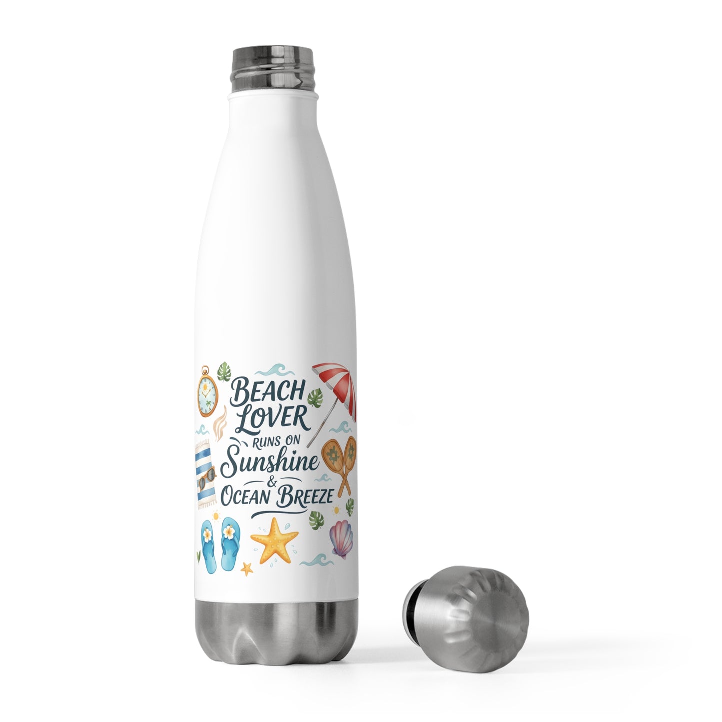 Insulated Bottle — Watercolor Beach Lover Aesthetic Quote