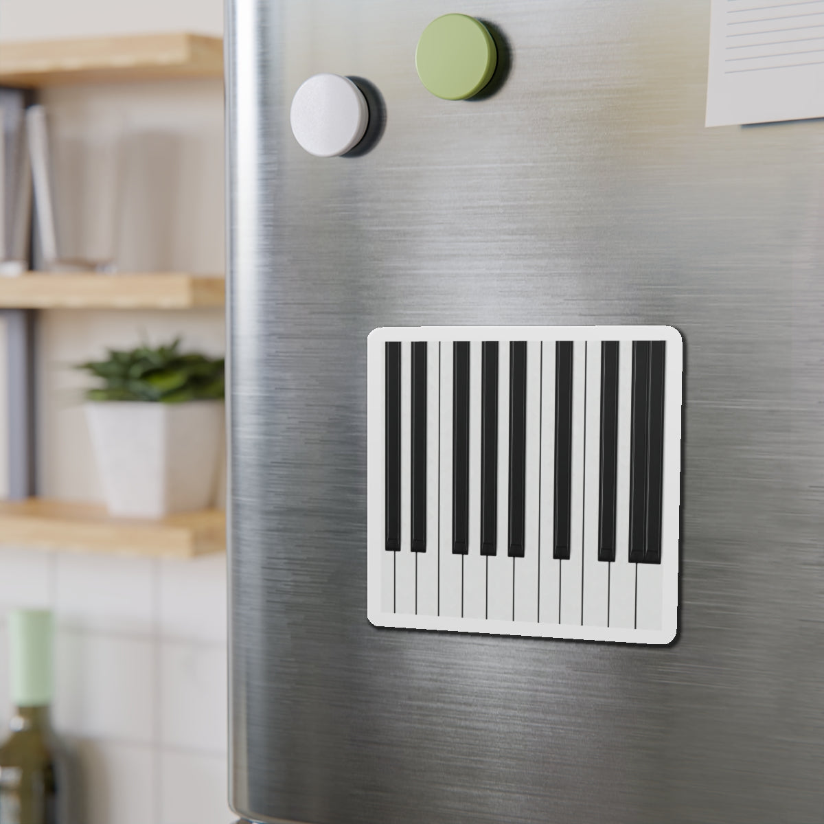 Authentic Miniature Piano Keyboard Pattern die cut magnet - High-Contrast Minimalist Design for Pianists and Musicians .