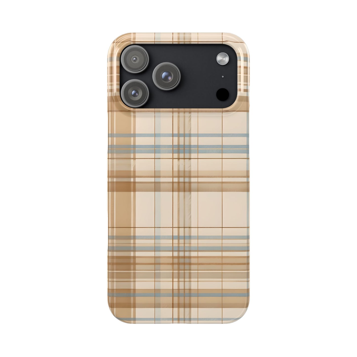 Iphone Slim Case — Elegant Beige Tartan Seamless Tile