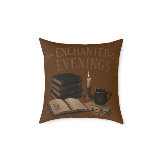 the Best throw pillow Gift for a Dark Academia Book Lover-Enchanted Evenings Edition