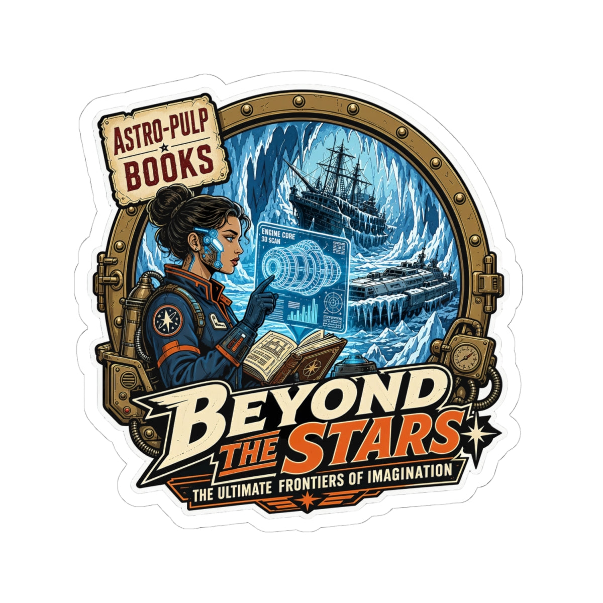 How to style a dark academia and retro futurism sticker collection- kiss cut sticker