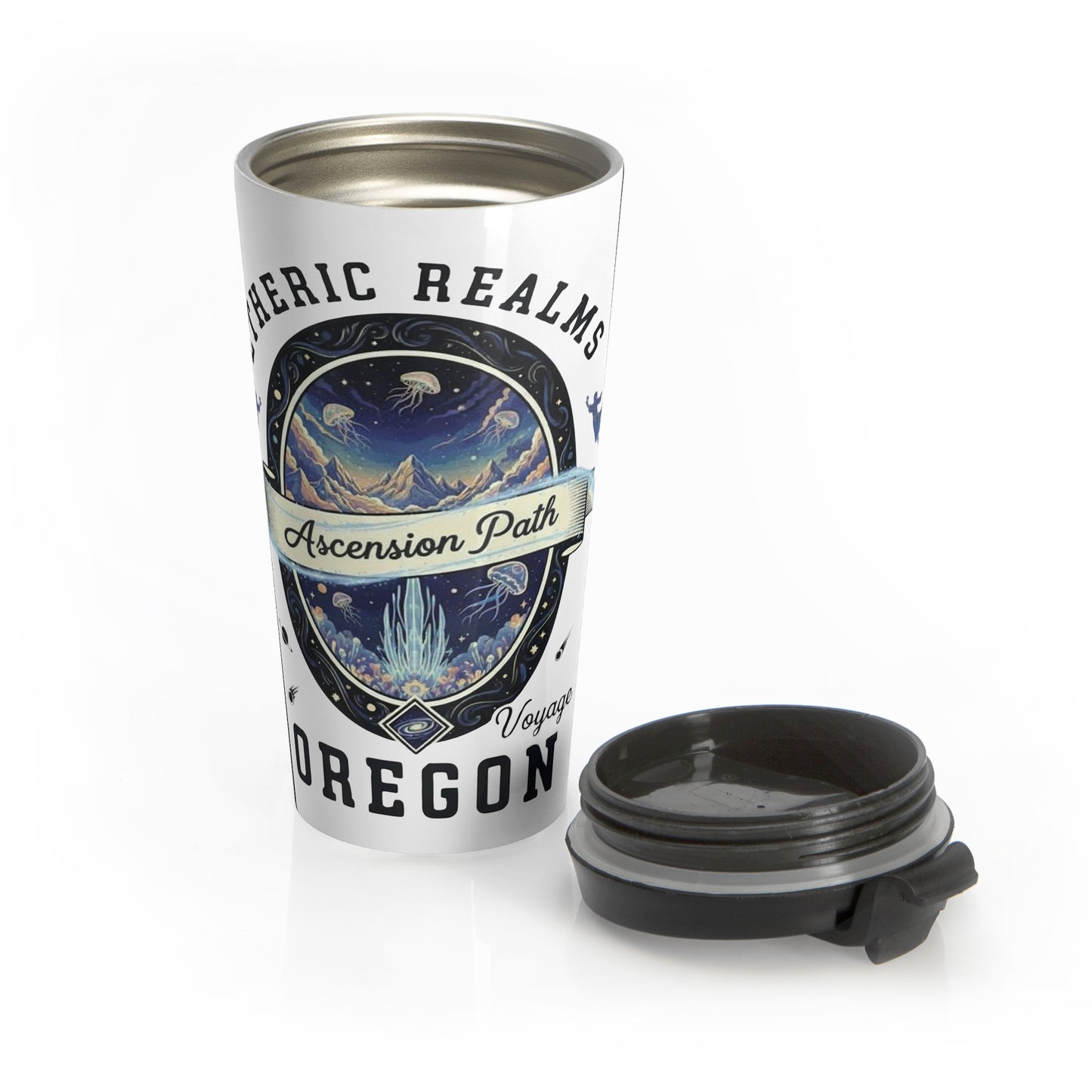 Travel mug - Celestial Oregon Vintage Travel Badge