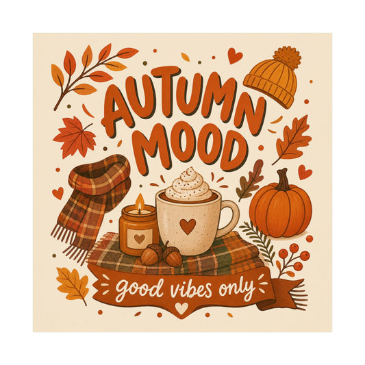 Cute Autumn Aesthetic poster Design for Fall Lovers and Cozy Season