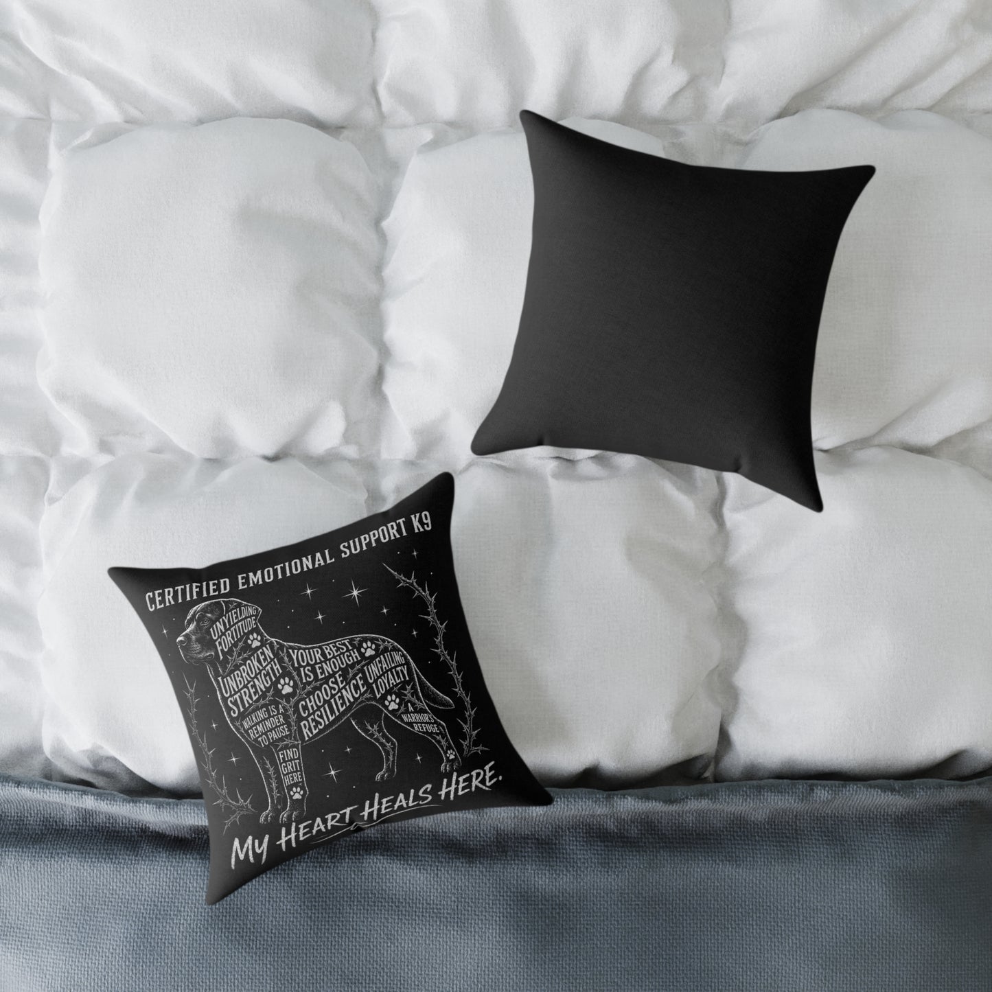 What is the Best Gift for Emotional Support Dog Owners? Certified K9 Chalkboard Art throw pillow
