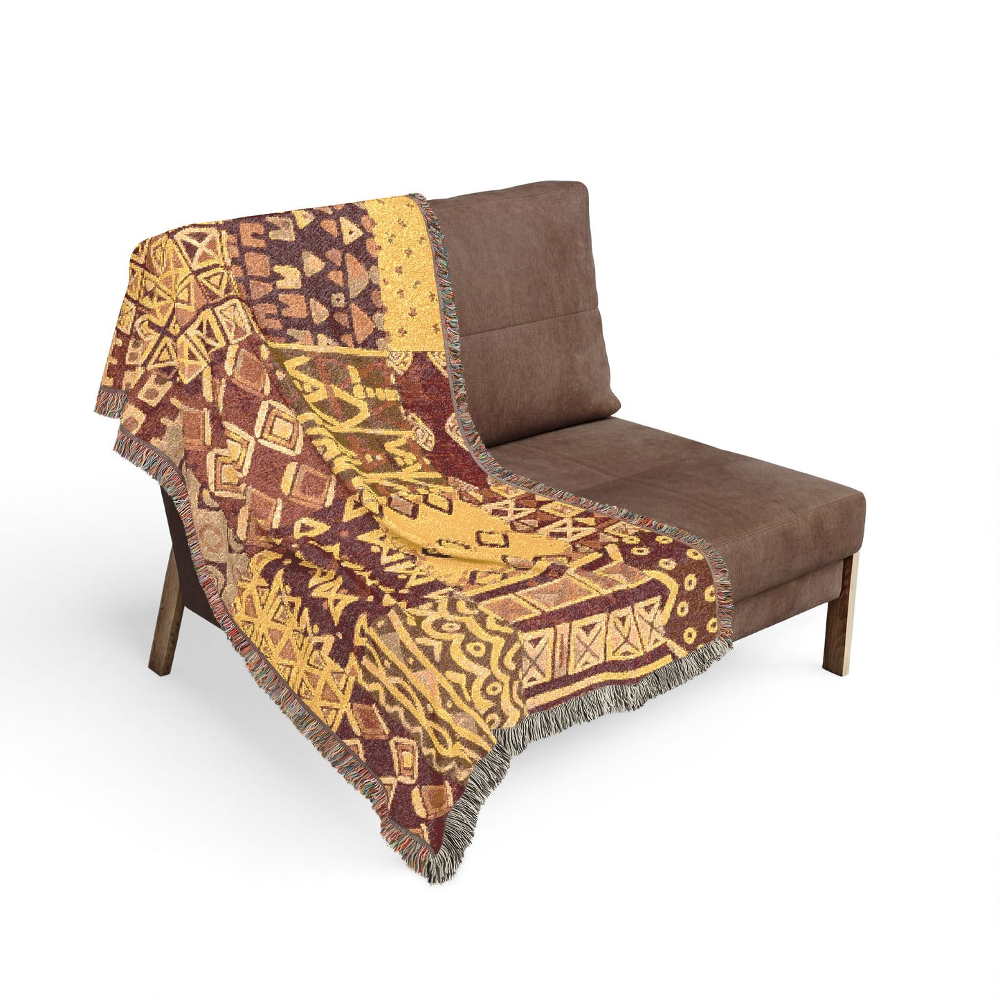 Woven blanket - African Inspired Tribal Mosaic Pattern