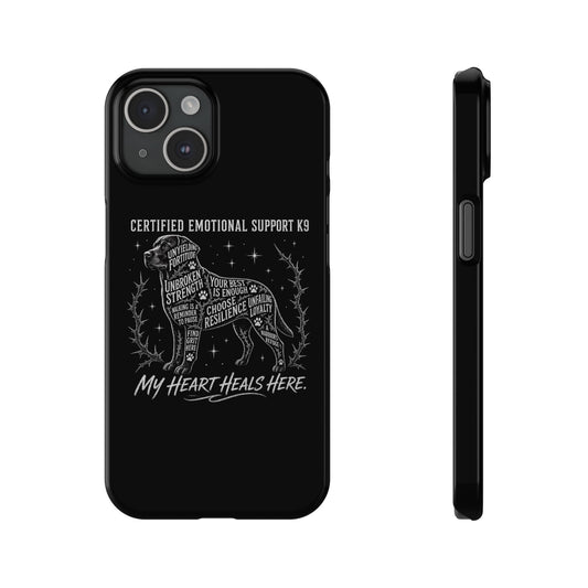 What is the Best Gift for Emotional Support Dog Owners? Certified K9 Chalkboard Art iphone case