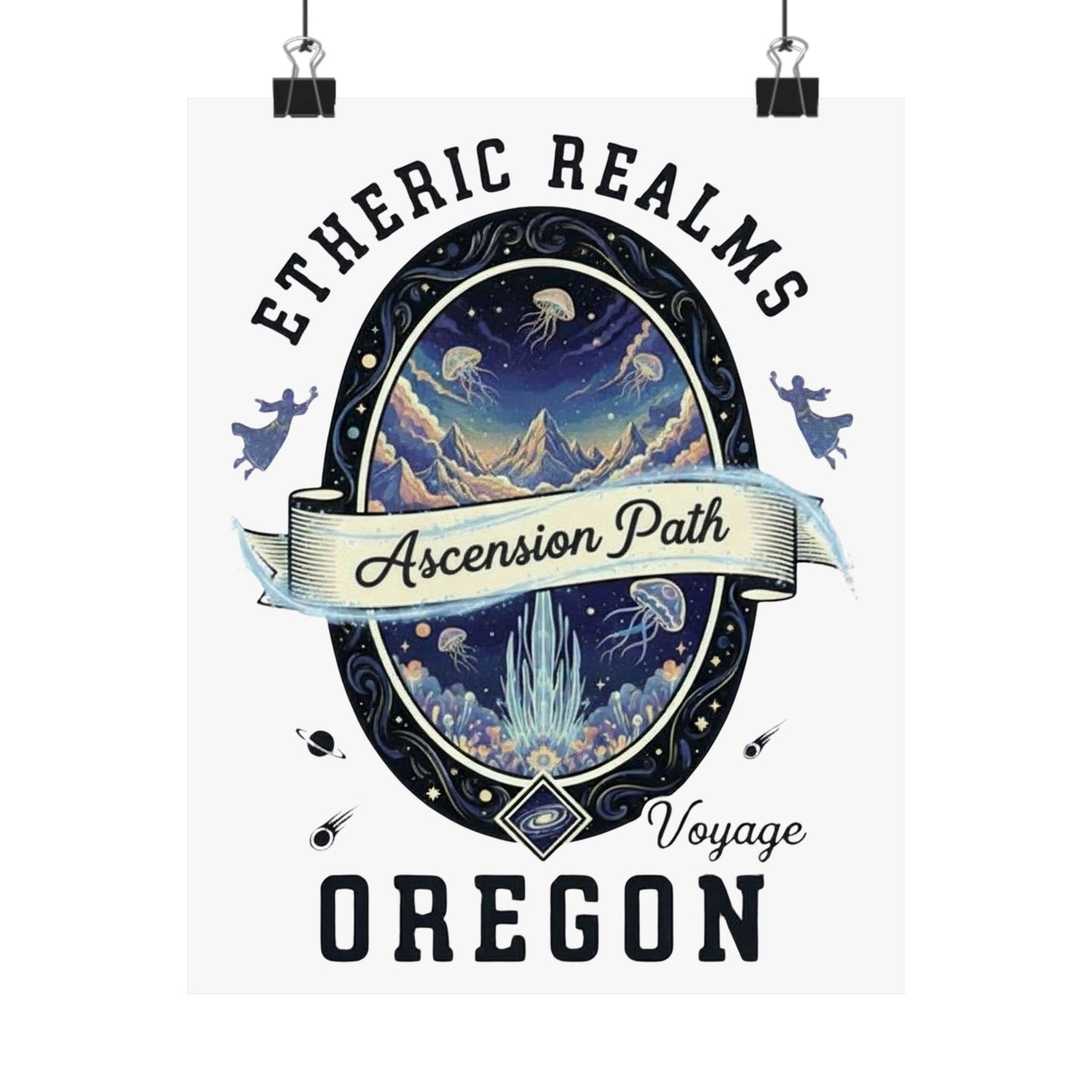 Poster — Celestial Oregon Vintage Travel Badge