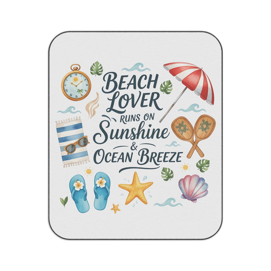Picnic blanket - Watercolor Beach Lover Aesthetic Quote