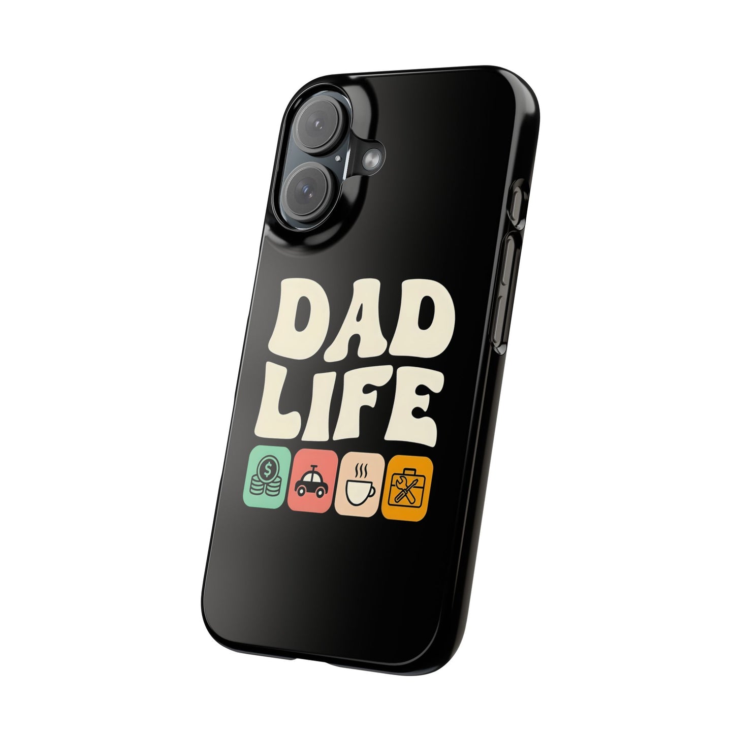 Slim iphone 16 Case - Retro Dad Life Graphic