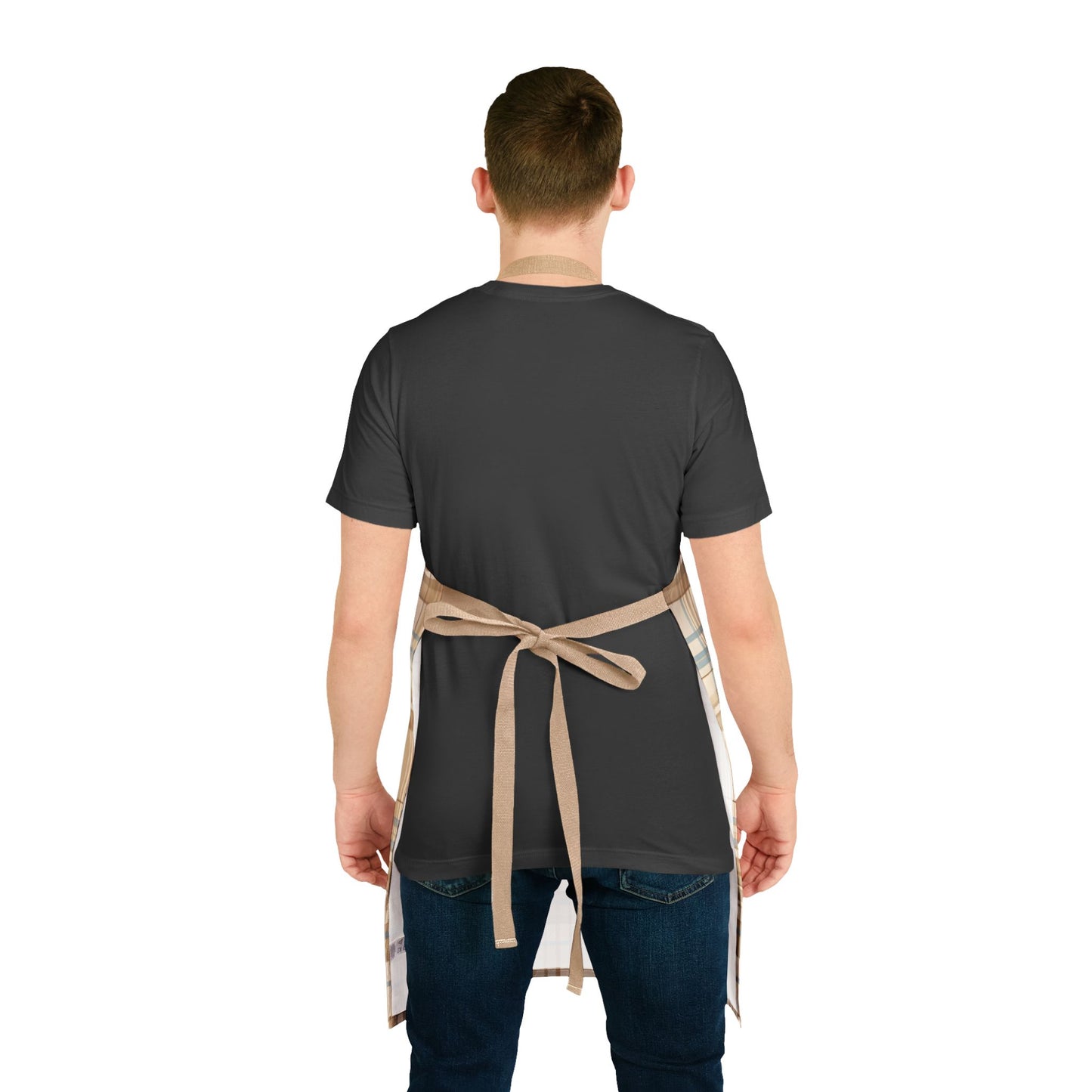 Apron - Elegant Beige Tartan Seamless Tile