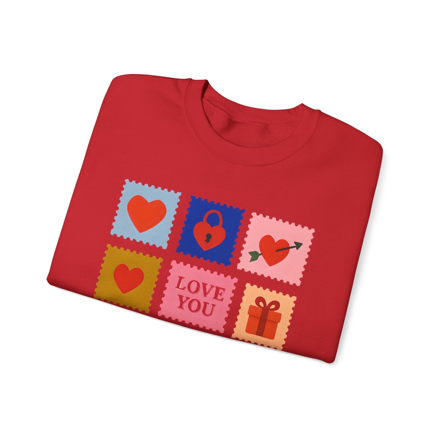 Sweatshirt - vintage Love stamps