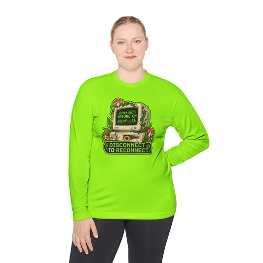 System Boot Nature On: Vintage Cottagecore Tech Graphic Art Long sleeves t-shirt