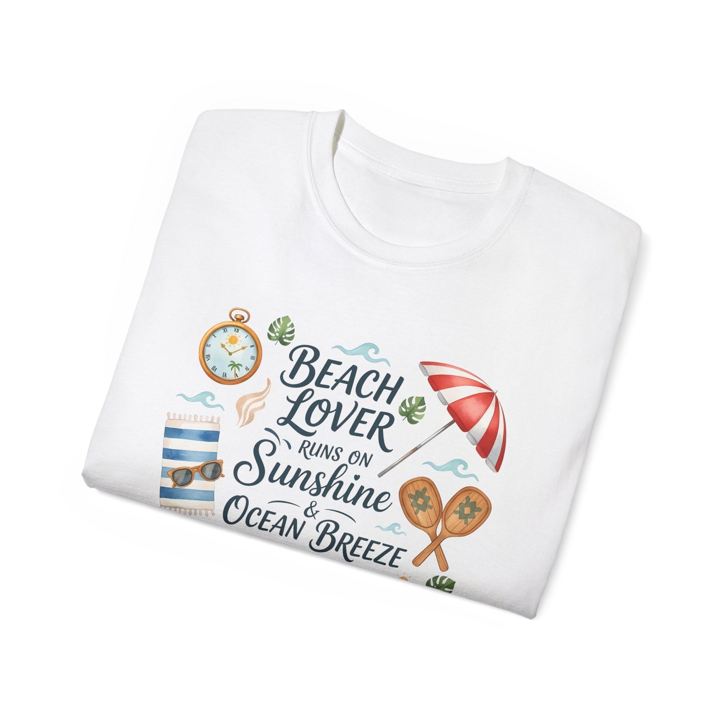 Unisex Ultra Cotton Tee - Watercolor Beach Lover Aesthetic Quote