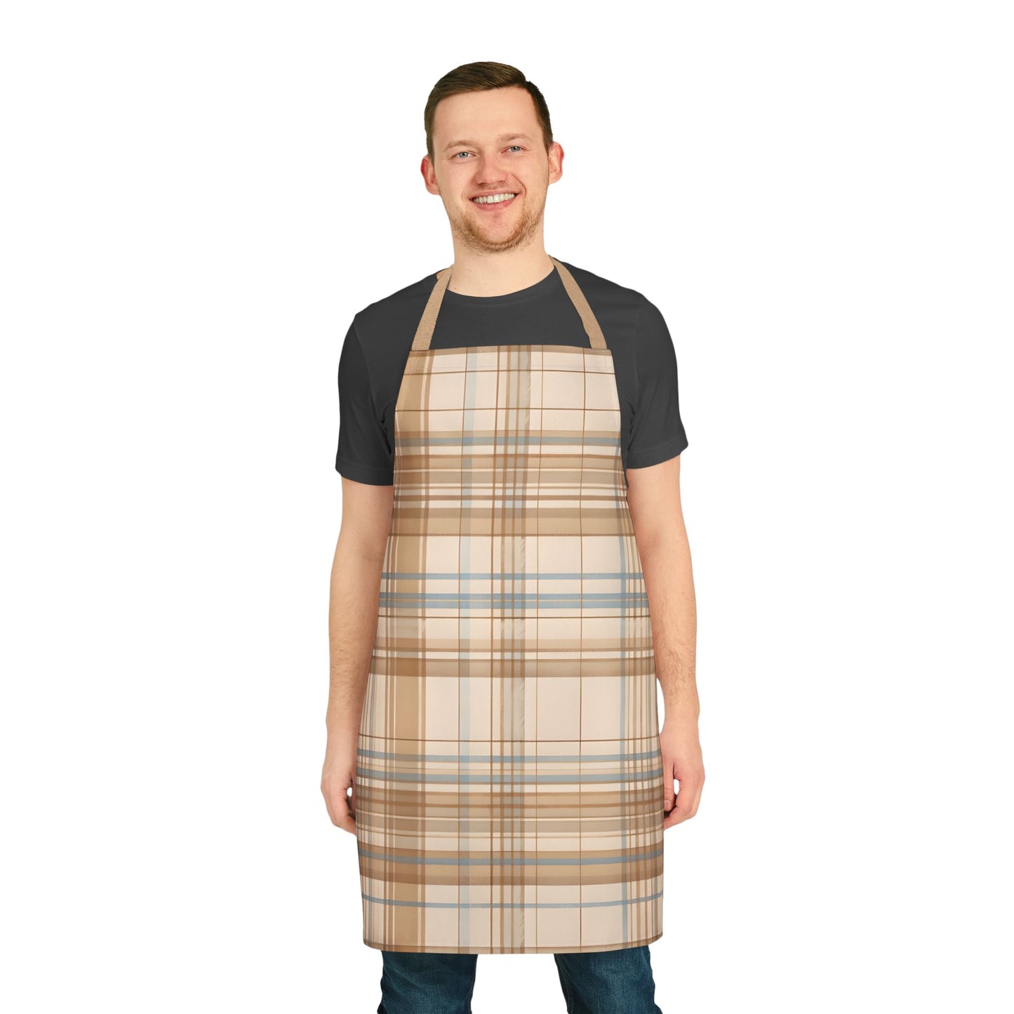Apron - Elegant Beige Tartan Seamless Tile