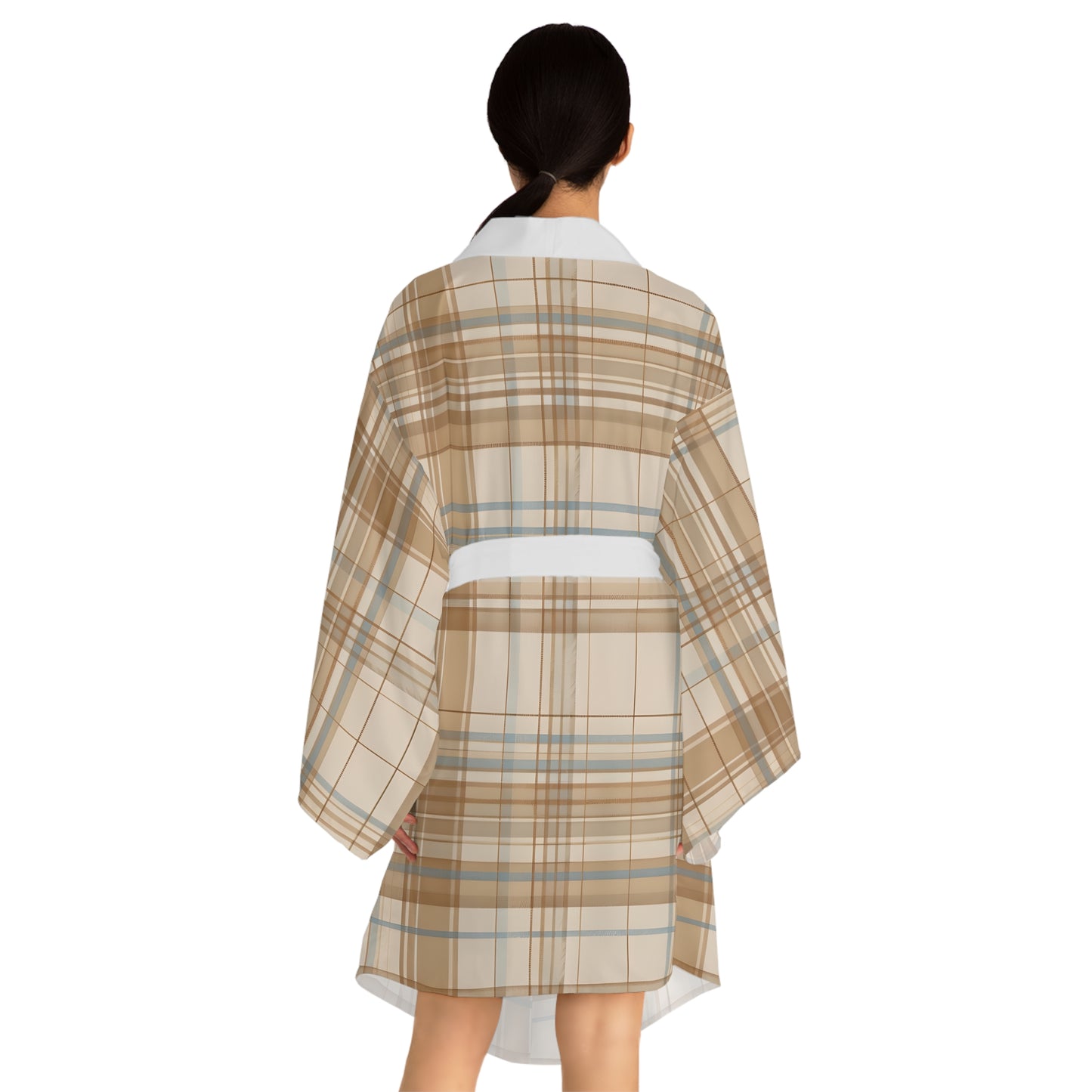Kimono - Elegant Beige Tartan Seamless Tile