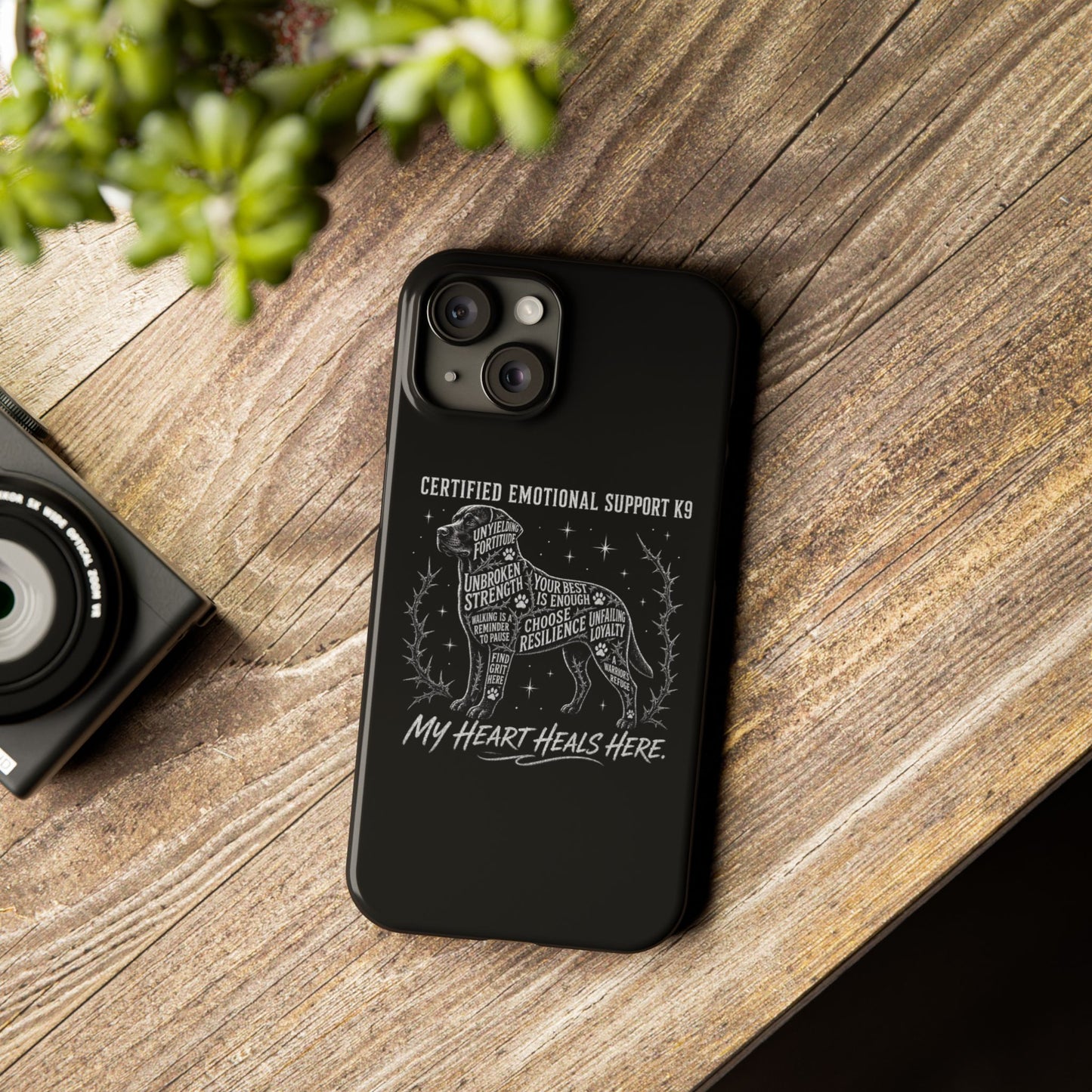 What is the Best Gift for Emotional Support Dog Owners? Certified K9 Chalkboard Art iphone case
