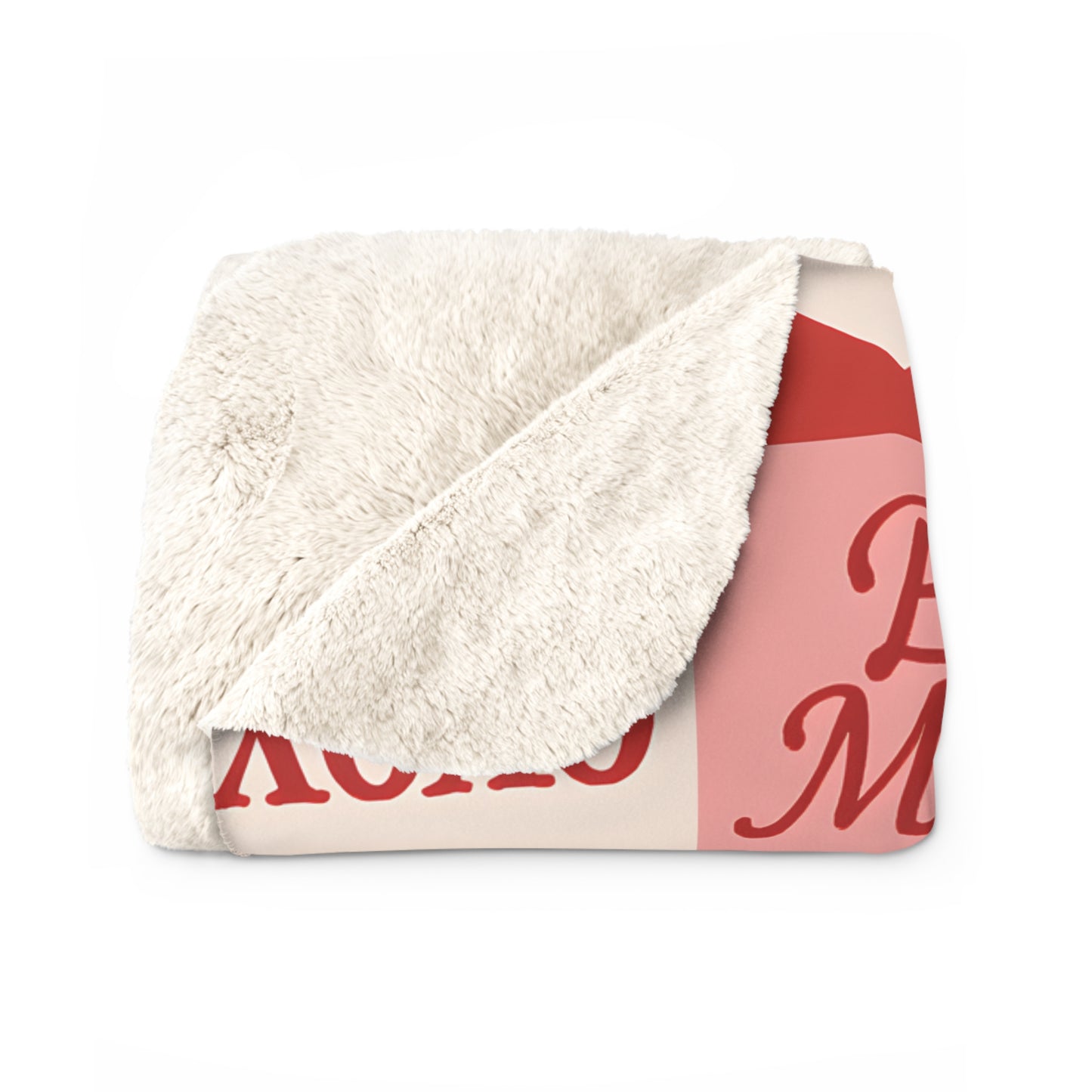 Sherpa fleece blanket - cupid's love pattern