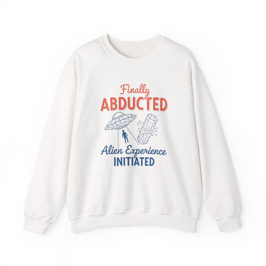 Crewneck Sweatshirt - Vintage Humorous Alien Abduction Art