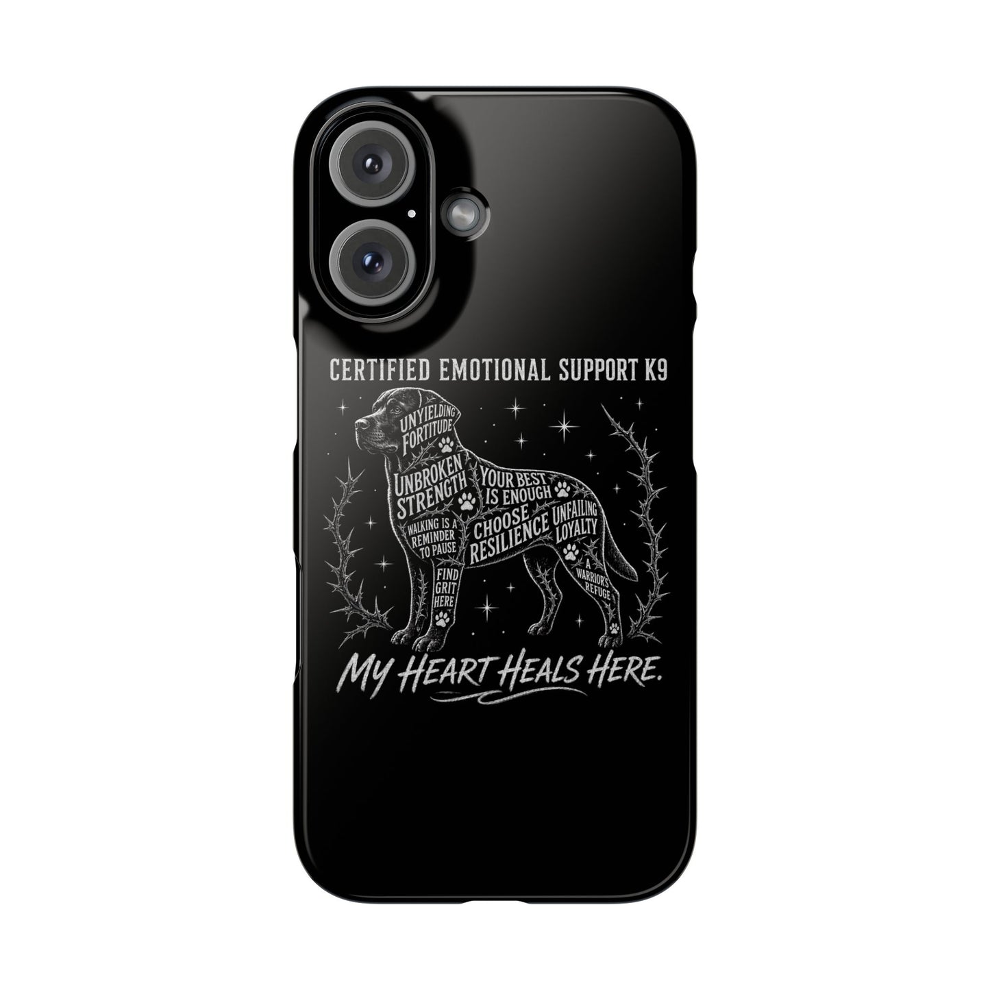 What is the Best Gift for Emotional Support Dog Owners? Certified K9 Chalkboard Art iphone case