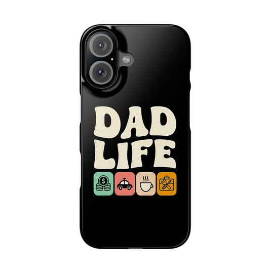 Slim iphone 16 Case - Retro Dad Life Graphic