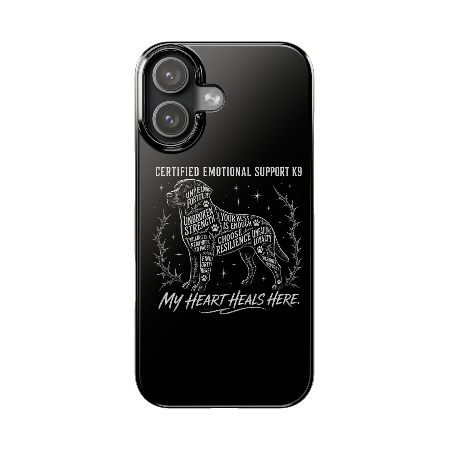 What is the Best Gift for Emotional Support Dog Owners? Certified K9 Chalkboard Art iphone case