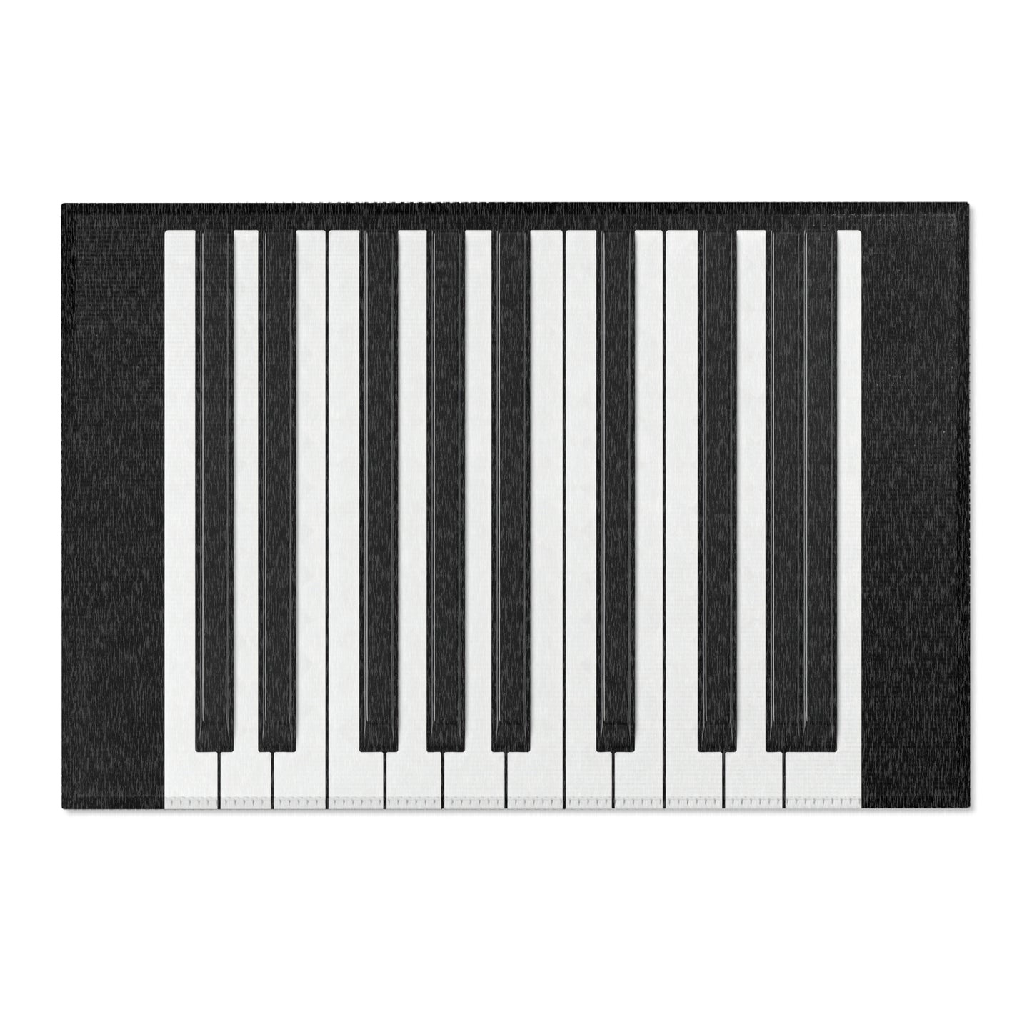 Authentic Miniature Piano Keyboard Pattern area rug - High-Contrast Minimalist Design for Pianists and Musicians .
