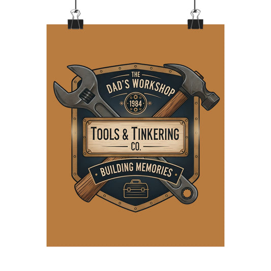 Poster - Vintage Dad's Workshop Tool Logo