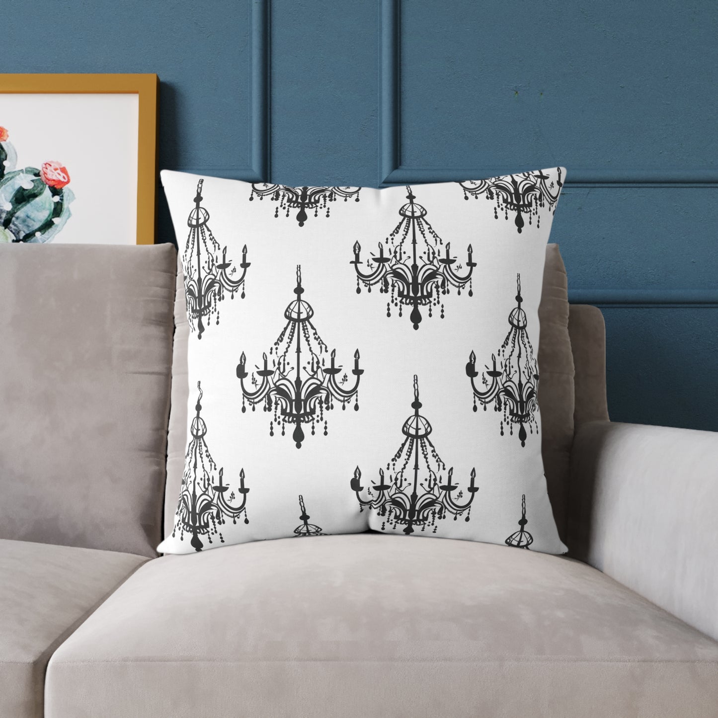 Throw pillow - gothic chandeliers pattern