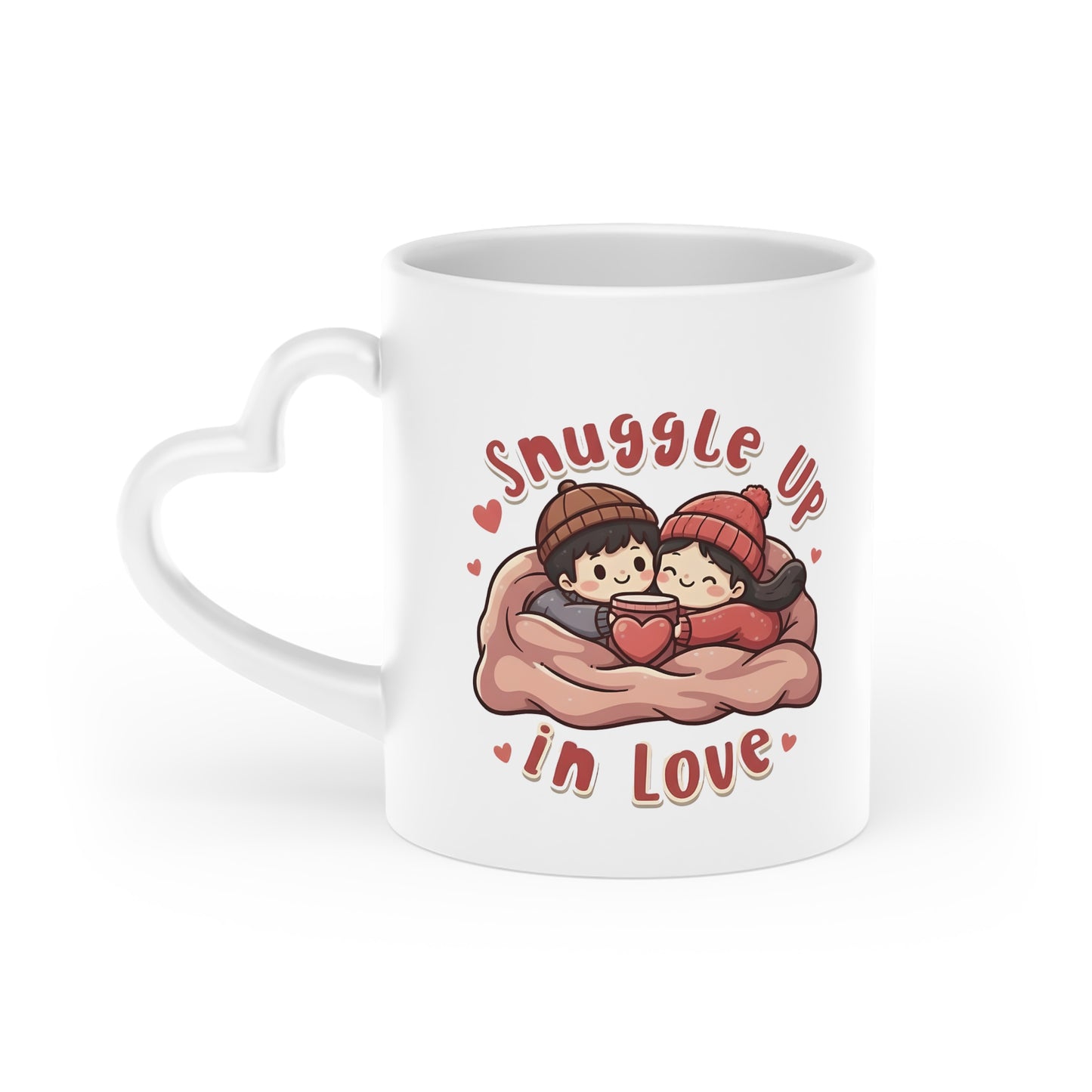 Heart-Shaped Mug —  Valentine's snuggle