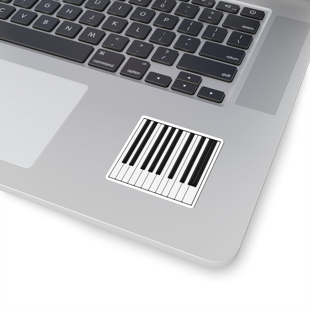 Authentic Miniature Piano Keyboard Pattern kiss cut sticker- High-Contrast Minimalist Design for Pianists and Musicians .