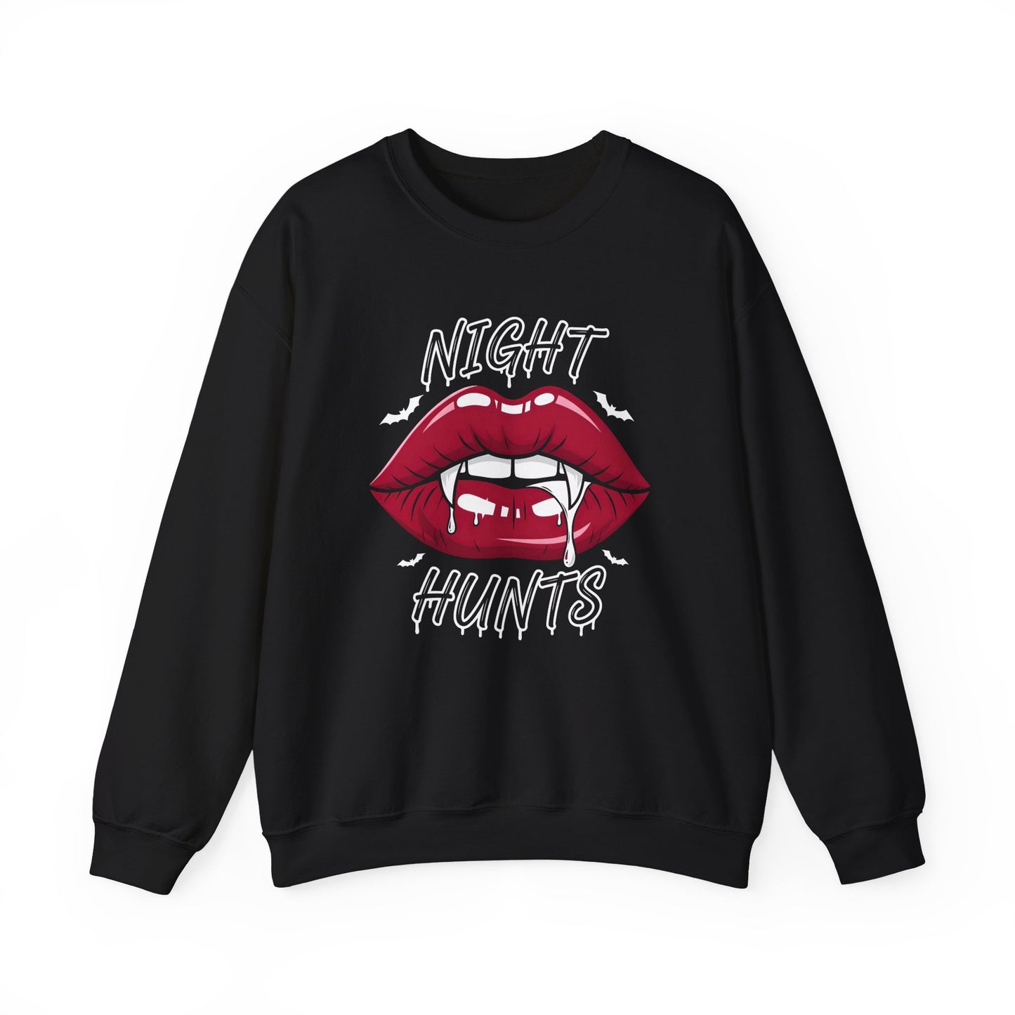 Sweatshirt - Vampire Lips Night Hunts Graphic