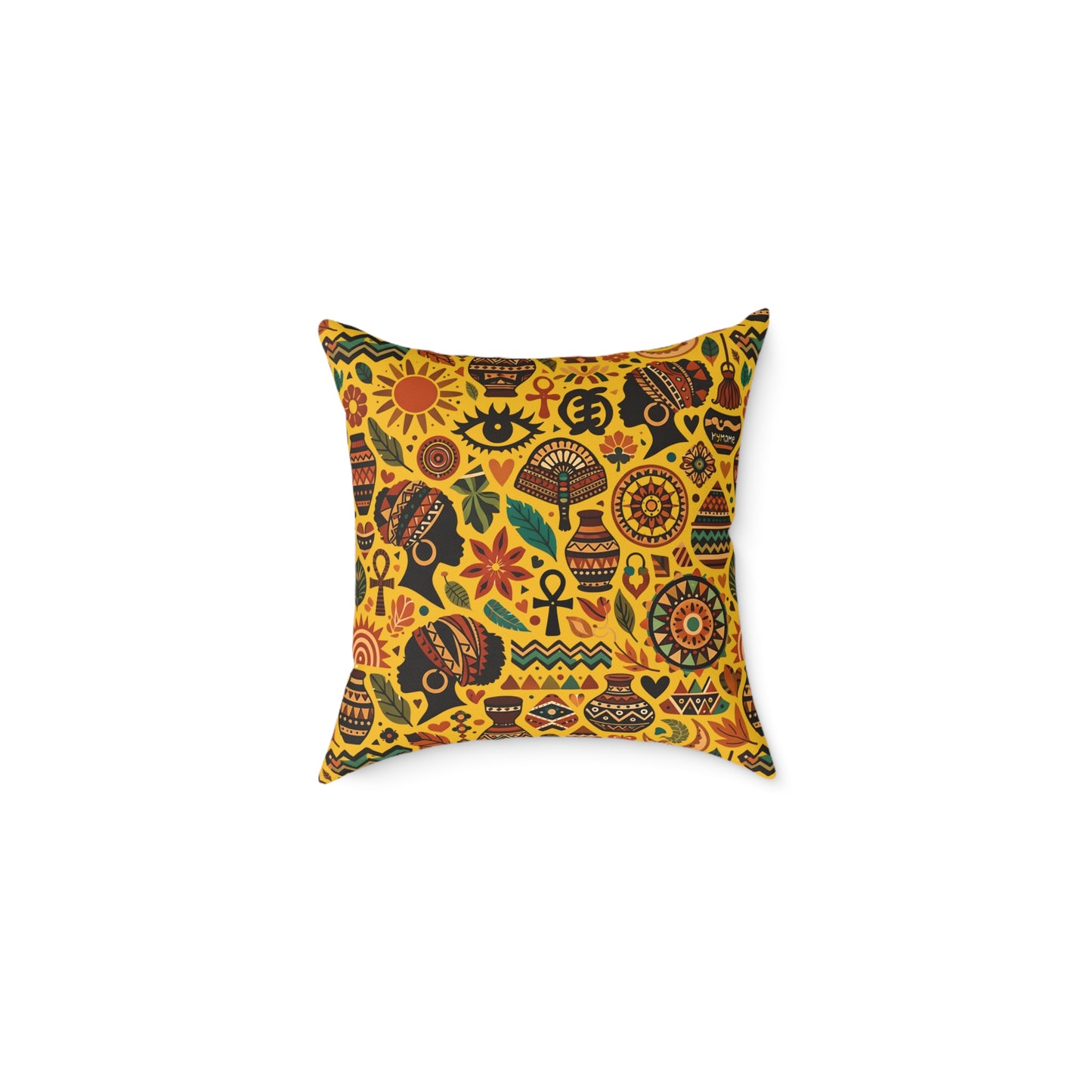 Throw pillow -Boho Afrocentric Tribal Illustration Pattern