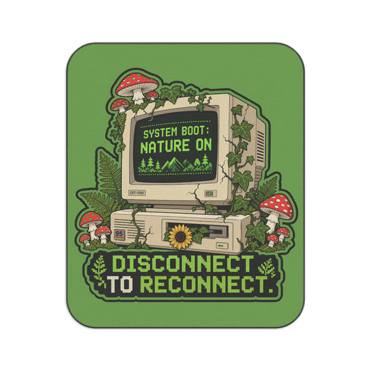 System Boot Nature On: Vintage Cottagecore Tech Graphic Art picnic blanket